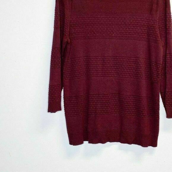 Croft & barrow knit pullover sweater burgundy Blouse sz M cotton - Picture 9 of 12